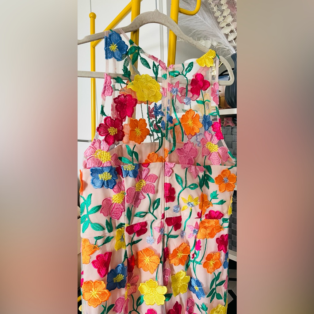 Adrianna Papell Multicolor Floral Midi Dress